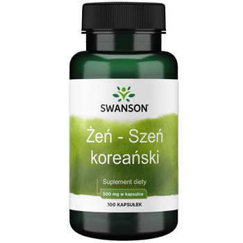 Swanson Żeń-szeń koreański 500 mg, 100 kapsułek
