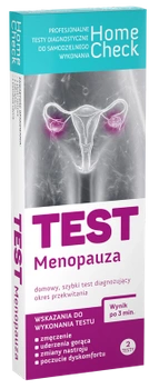 HOME CHECK Test Menopauza szybki test diagnostyczny, 2 szt