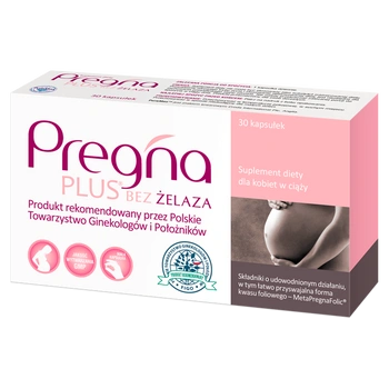 Pregna Plus Bez Żelaza kapsułki, 30 sztuk