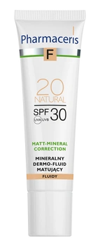 PHARMACERIS F MATT-MINERAL-CORRECTION Mineralny dermo-fluid matujący SPF 30 NATURAL 20, 30ml