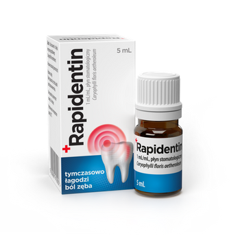 Rapidentin płyn łagodzący ból zęba 1ml/ml, 5ml