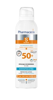 PHARMACERIS S DERMOPEDIATRIC Emulsja ochronna do ciała spray z multipozycyjną aplikacją 360° dla niemowląt i dzieci SPF 50+, 150ml