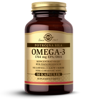 SOLGAR Omega 3 1764 mg EPA i DHA, 50 kapsułek
