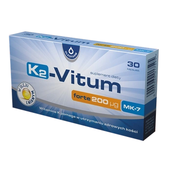 K2-Vitum Forte 200 ug MK-7, 30 kapsułek