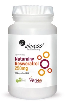 Aliness Naturalny Resveratrol 250 mg, 60 kapsułek