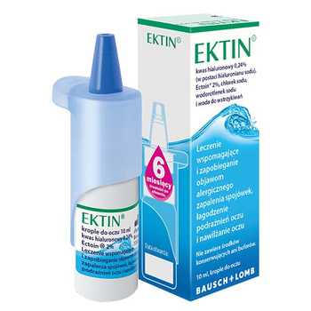 Ektin, krople do oczu na alergię, 10 ml