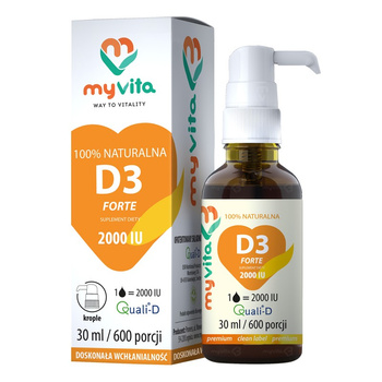 MyVita Witamina D3 2000 j.m. Forte Krople, 30 ml