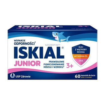 Iskial Junior kapsułki do żucia o smaku cytrynowym, 60 sztuk