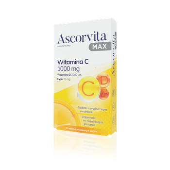 Ascorvita MAX 1000mg, 30 tabletek