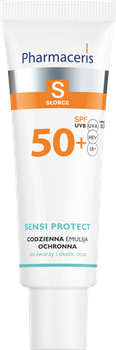 PHARMACERIS S SENSI PROTECT Codzienna emulsja ochronna z kwasem hialuronowym do twarzy i okolic oczu SPF 50+, 50ml