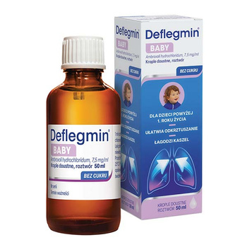 DEFLEGMIN Baby 7,5 mg/ml krople doustne na kaszel dla dzieci, 50 ml