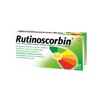 RUTINOSCORBIN (25 mg + 100 mg)  90 tabletek powlekanych