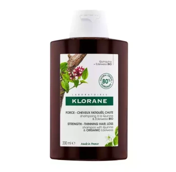 KLORANE Szampon z Chininą i organiczna Szarotka, 200ml