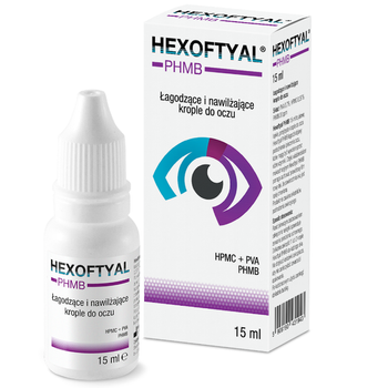 Hexoftyal PHMB - łagodzące i nawilżające krople do oczu, 15 ml