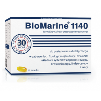 BIOMARINE 1140 olej z wątroby rekinów głębinowych x 60 kapsułek