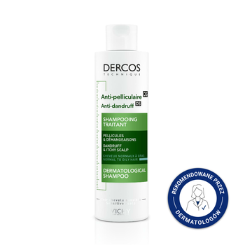 VICHY Dercos DS Szampon przeciwłupieżowy do włosów normalnych i przetłuszczających się, 200ml