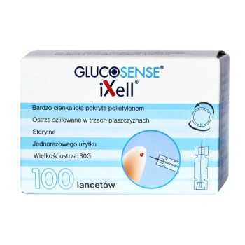Glucosense iXell Lancety do nakłuwacza 30G, 100 sztuk