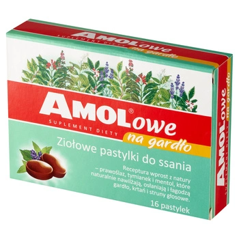 AMOLOWE NA GARDŁO, 16 pastylek do ssania