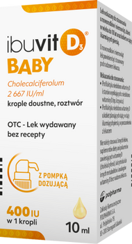Ibuvit D3 Baby Krople doustne z witaminą D3, 10 ml