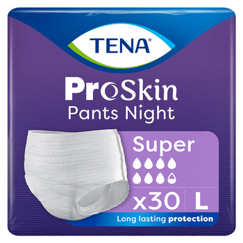 Tena Pants ProSkin Night Super Rozmiar L (100-135cm) Majtki chłonne, 30 sztuk