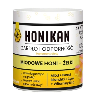 Honikan Gardło i Odporność Miodowe Honi - Żelki, 30 sztuk