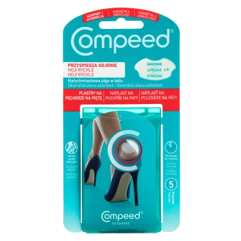 Compeed Plastry na pęcherze na piętę średnie, 5 sztuk