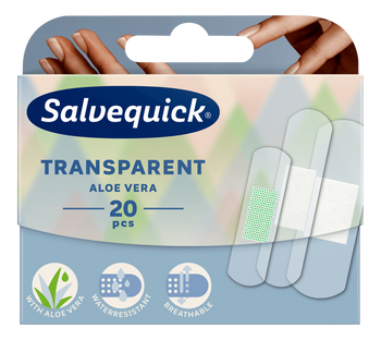 Plastry SALVEQUICK Transparent AloeVera, 20 sztuk