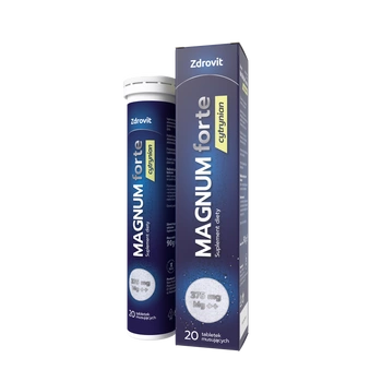 ZDROVIT MAGNUM Forte cytrynian, 20 tabletek musujących