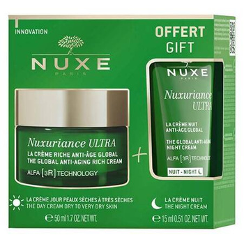 Nuxuriance Ultra Bogaty Krem ​​Przeciwstarzeniowy Global, 50 ml + Globalny Krem ​​​​Przeciwzmarszczkowy na Noc,15 ml