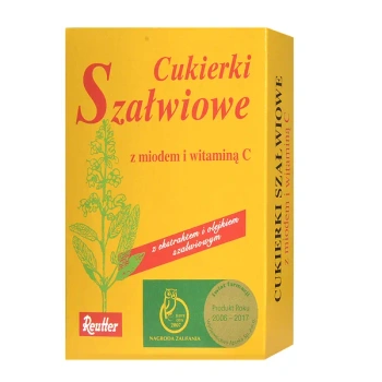 Reutter Cukierki szałwiowe z miodem i witaminą C, 50 g