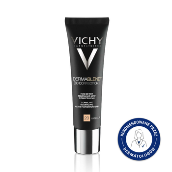 VICHY DERMABLEND KOREKTA 3D Podkład wyrównujący nr 20, 30 ml 