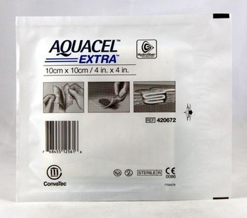 Opatrunek Aquacel Extra hydrofiber 10x10, 1 sztuka