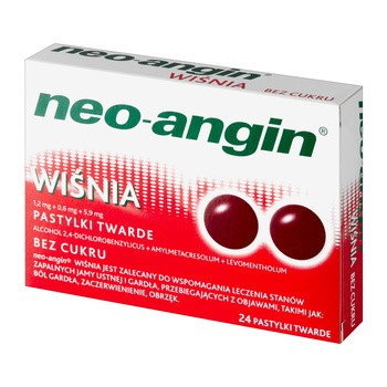 Neo-angin wiśnia, 24 pastylki