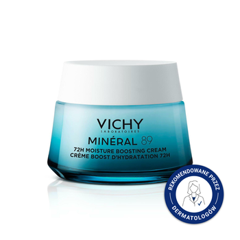 VICHY MINERAL 89 Light, Krem nawilżająco-odbudowujący 72h Lekki, 50ml