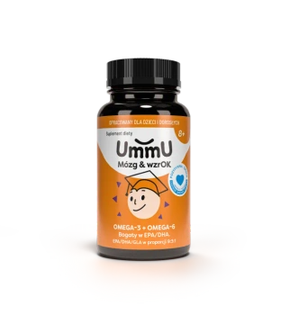 UmmU Mózg & WzrOK 8+, 120 kapsułek miękkich 