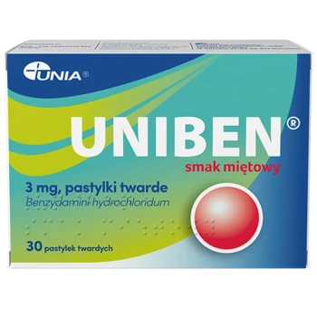 Uniben Smak miętowy, 30 pastylek twardych