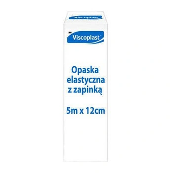 VISCOPLAST opaska elastyczna tkana z zapinką (5 m x 12 cm) x 1 sztuka
