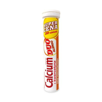 Calcium + Kwercetyna Duo Alergo smak pomarańczowy, 20 tabletek