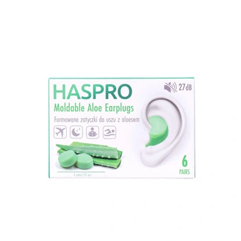 Haspro Moldable Aloes Earplugs Formowane zatyczki do uszu z aloesem