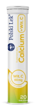 CALCIUM 300 + Witamina C, 20 tabletek 