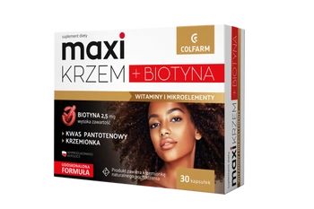 MAXI KRZEM + BIOTYNA x 30 kapsułek twardych