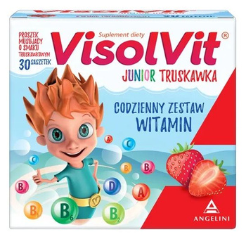 VISOLVIT JUNIOR o smaku truskawkowym, 30 saszetek