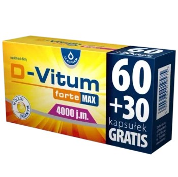 D-Vitum forte Max 4000 j.m., 90 kapsułek (60+30)