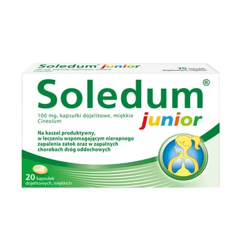 Soledum Junior 100mg, 20 kapsułek dojelitowych miękkich