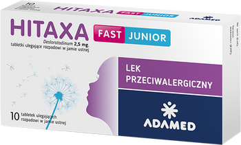 HITAXA FAST JUNIOR 2,5 mg, 10 tabletek ulegających rozpadowi w jamie ustnej