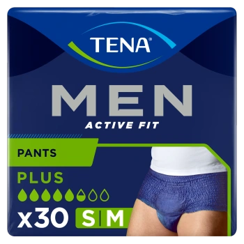 Tena Men Active Fit Pants Plus Rozmiar S/M (75-105cm) Bielizna chłonna, 30 sztuk