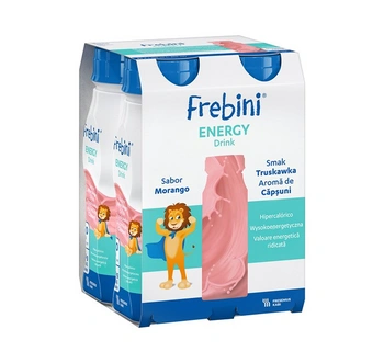 Frebini Energy Drink Smak truskawkowy, 4x200 ml