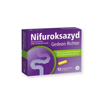 NIFUROKSAZYD GEDEON RICHTER 200 mg x 12 kapsułek