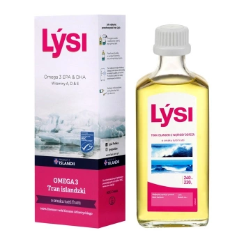 LYSI Tran islandzki o smaku tutti frutti, 240ml