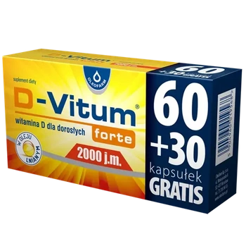 D-Vitum Forte 2000 j.m., kapsułki 90 sztuk (60+30)